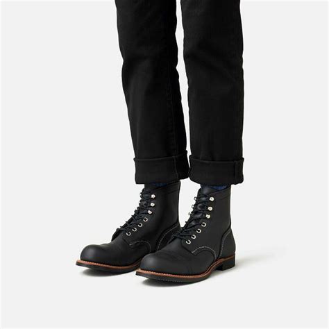 Red Wing Mens Iron Ranger 6 Boot 8084 In Black Harness Leather 7