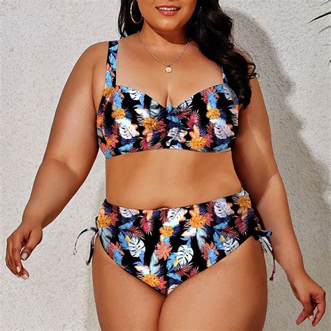 Gugubb High Waist Thong Bikini Women S Sexy Bikini Plus Size Lace Up