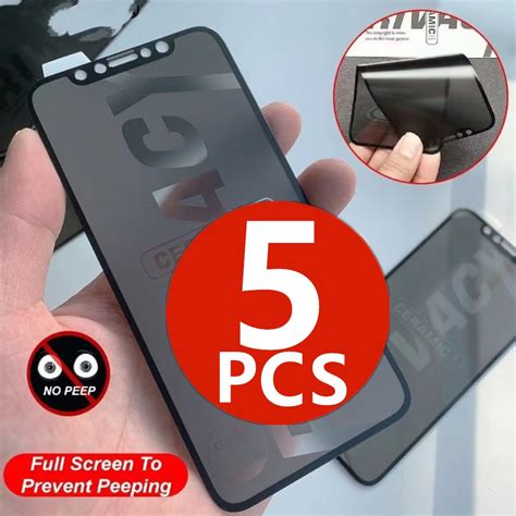 Kit 5 Película 9d 3d Ceramica Privacidade Fosca Anti Spy Para Iphone 15