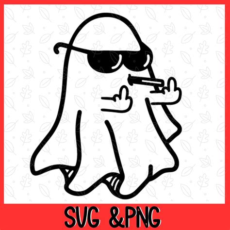 Ghost Middle Finger Svg Ghost Middle Finger PNG Halloween Svg Cute