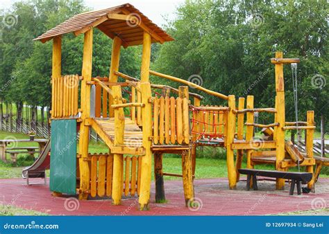 Wooden Playground Stock Photo Image Of Wooden Holiday 12697934