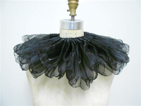 Black Neck Ruff Elizabethan Style Black Ruff Vampire Wedding