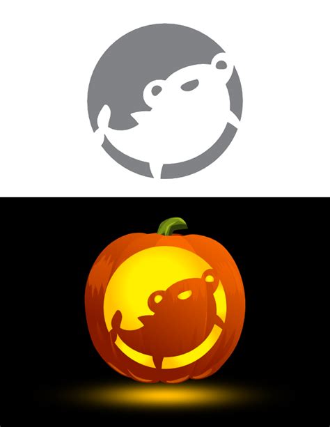 Printable Cute Hammerhead Shark Pumpkin Stencil