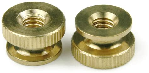 Knurled Thumb Nut Brass 6 32 3 8 Dia X 1 4 Thick Qty 1 000 Amazon