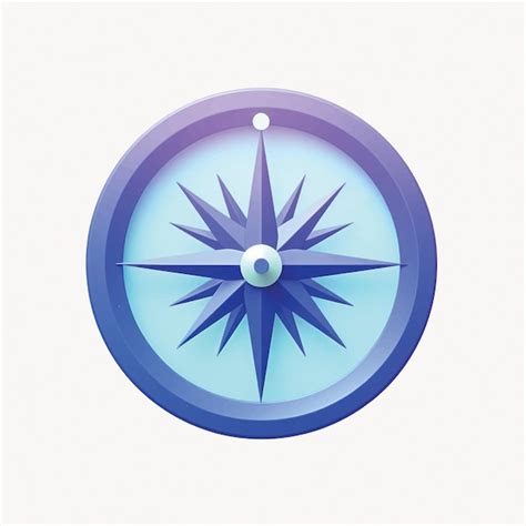 Premium Vector Blue Compass Icon Navigation Tool