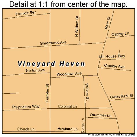 Vineyard Haven Massachusetts Street Map 2571970