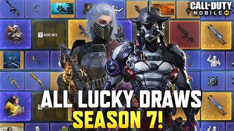 New All Season 7 Lucky Draws Mythic Ak117 Legendary By15 4 More Draws Codm 2023 Youtube