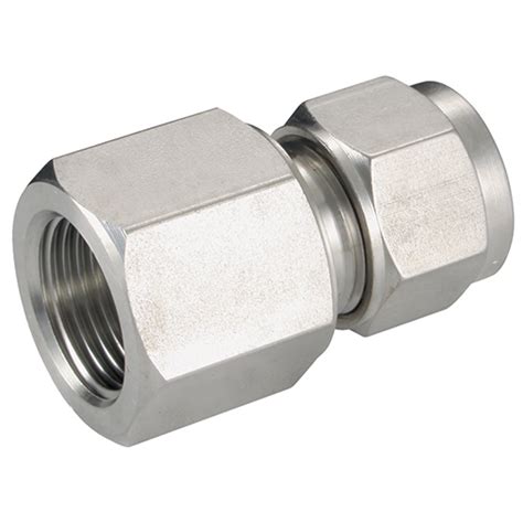 Female Thread Nptf Female Connector Stainless Steel Twin Ferrule