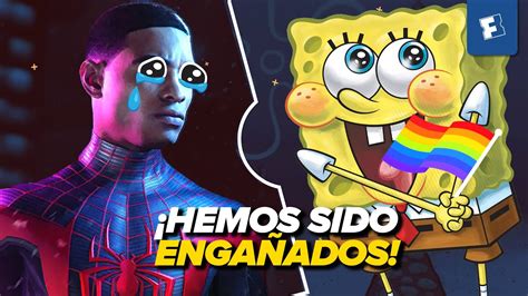FALSO BOB ESPONJA NO ES GAY SONY nos engañó con Spider Man PS Miles Morales y más YouTube