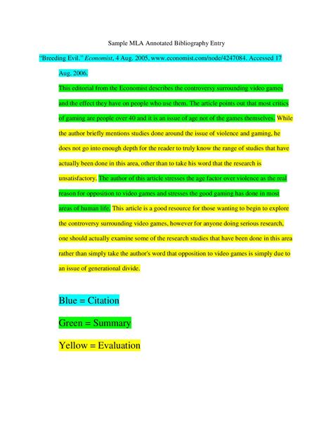 Annotated Bibliography Example Purdue Owl