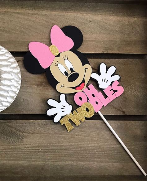 Oh Twodles Minnie Inspired Cake Topper Nd Birthday Cake Topper Oh