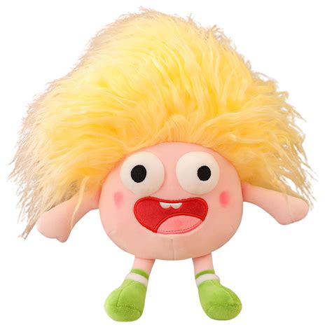 Kunyu Cartoon Plush Doll Toy Funny Cute Colorful Hair Deciduous Teeth