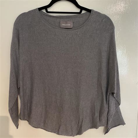 Zadig Voltaire Grey Jumper Cashmere And Silk Depop