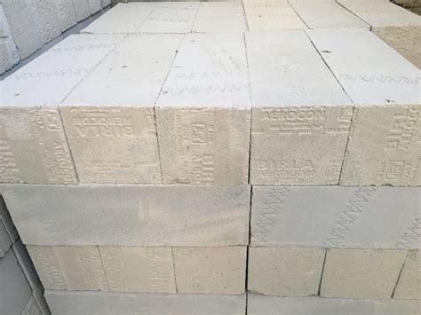 Autoclaved Aerated Concrete Rectangular Aerocon Blocks Thickness