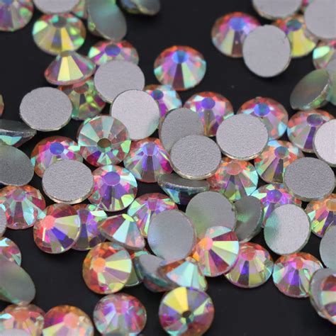 SS SS Glitter Crystal AB Nail Art Rhinestones Non Hot Fix FlatBack Stones EBay