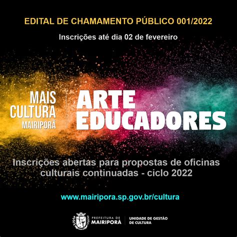 CHAMAMENTO DE ARTE EDUCADORES PARA O DESENVOLVIMENTO DE OFICINAS