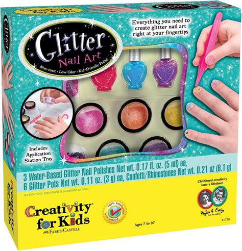 Creativity For Kids Glitter Nail Art Glitter Manicure Kit
