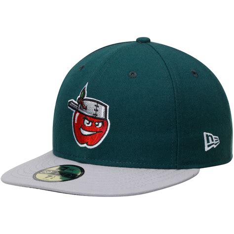 Men's Fort Wayne Tincaps New Era Green/Gray Authentic Road 59FIFTY ...