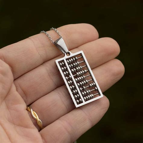 Abacus Necklace Math Jewelry Boutique Academia