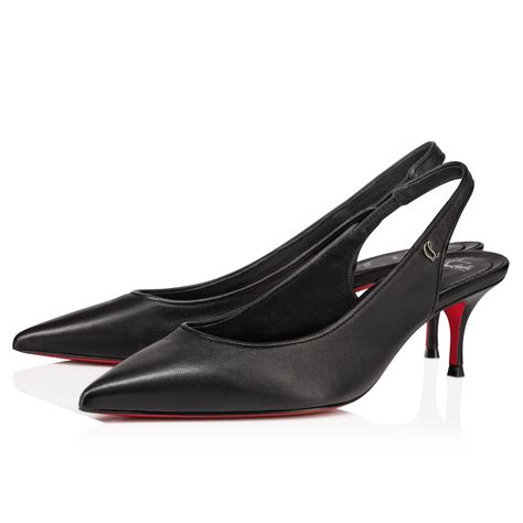 Sporty Kate Sling 55 Mm Sling Back Pumps Nappa Leather Black Women Christian Louboutin