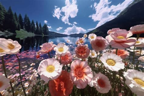 Amapolas En El Lago Wakatipu Queenstown Nueva Zelanda Foto Premium