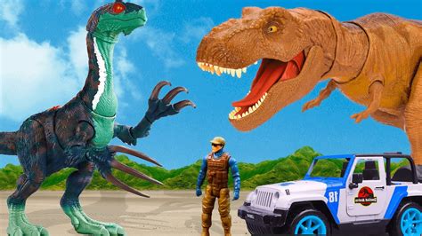 Mighty T Rex Vs Clawed Therizinosaurus🦖super Dinosaurs Epic Battles Jurassic World Toys Movie