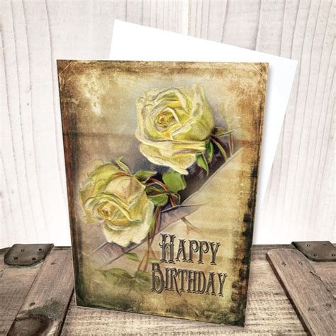 Yellow Roses Birthday Card By Yesterdays Best Golden Gait Mercantile