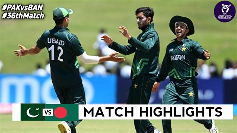 Pakistan Vs Bangladesh Under World Cup Th Match Highlights