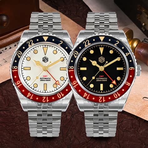 San Martin SN0005 GMT 2 Automatic Stainless Steel 40mm Men S Diver