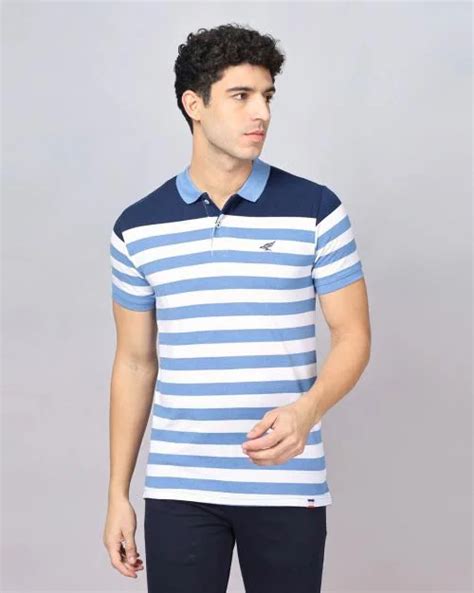 Buy Striped Slim Fit Polo T Shirt Online At Best Prices In India Jiomart