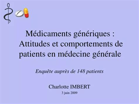 Ppt M Dicaments G N Riques Attitudes Et Comportements De Patients