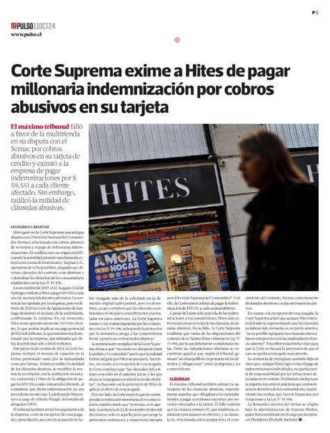 Corte Suprema Exime A Hites De Pagar Millonaria Indemnizaci N Por