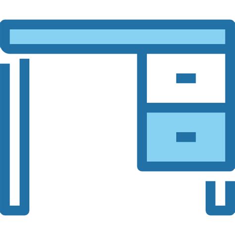 Desk Icon Accurate Blue