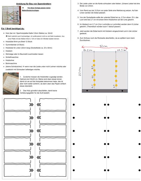 Anleitung F R Ein Spannbrett Inkl Vorlage Gpaed De