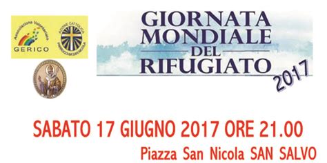 Sabato 17 Giugno Giornata Mondiale Del Rifugiato