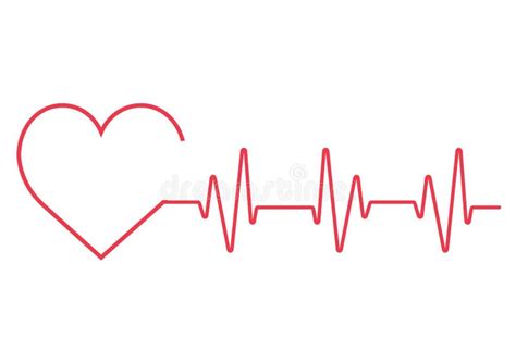 Heartbeat Line Vector Vector Illustration Stock Vector Illustration