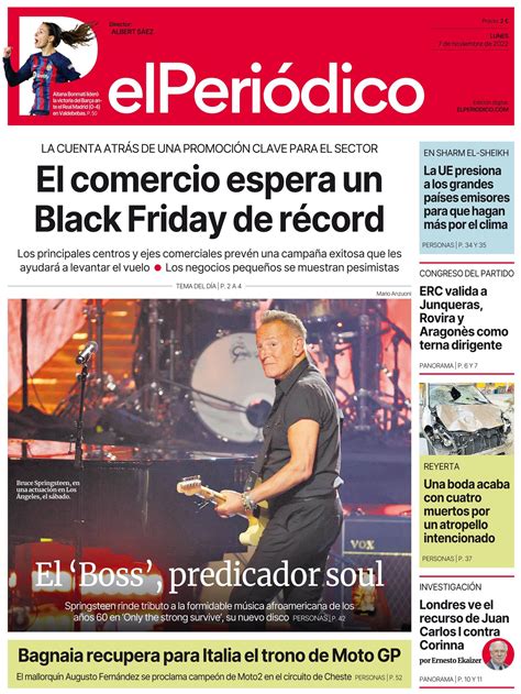 La Portada De El Peri Dico Del De Noviembre De