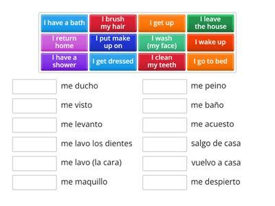 Rutina Diaria Matching Pairs Teaching Resources