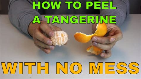 How To Peel A Tangerine Or Orange Fast With No Mess Make Easy Youtube