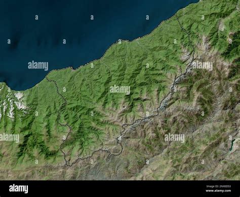 Rize Province Of Turkiye High Resolution Satellite Map Stock Photo