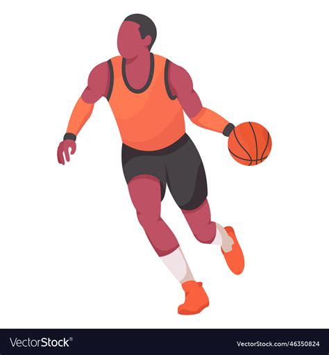 Basketball player flat Royalty Free Vector Image