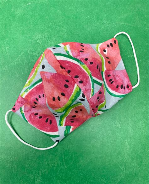 Watermelon Fitted Face Masksummer Face Maskback To Etsy Uk