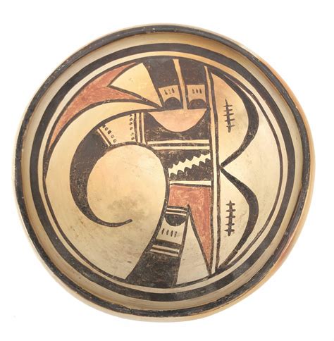 Lot - VINTAGE NAMPEYO STYLE HOPI TEWA POLYCHROME POTTERY BOWL