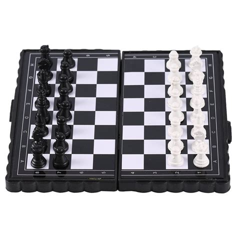 1 jeu Mini échecs pliant magnétique en plastique échiquier jeu de