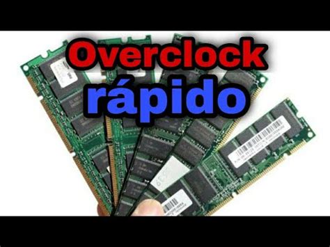 Como fazer OVERCLOCK de memória ram na A320 Rapidão YouTube