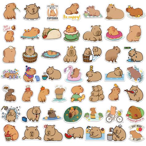 Capybara Stickers Set - Gift Bia