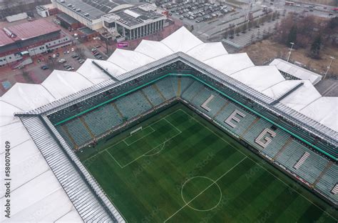 Warsaw, Poland - March 2023: Aerial view of the Polish Army Stadium ...