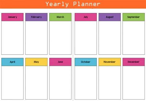 Free Printable Yearly Planner Template in PDF, Word & Excel