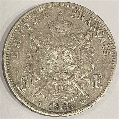 France Napoléon III 1852 1870 5 Francs 1865 BB Catawiki