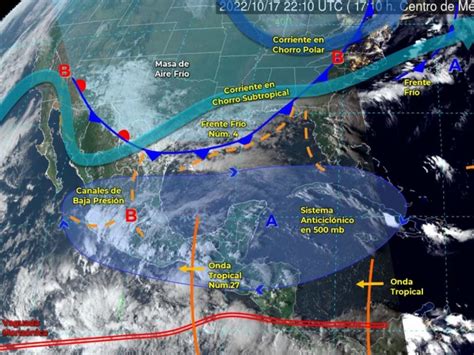 Clima México Hoy 18 De Octubre De 2022 Frente Frío Y Onda Tropical